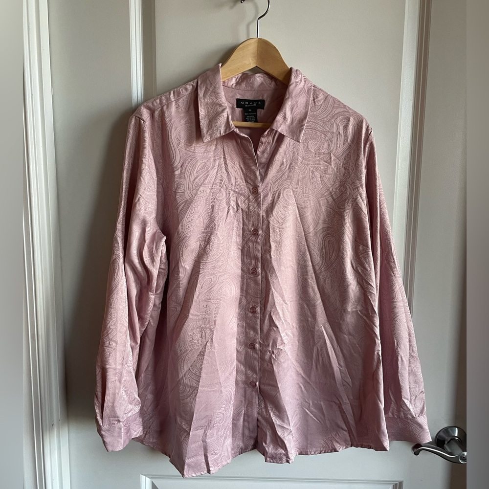 Grace work blouse patterned